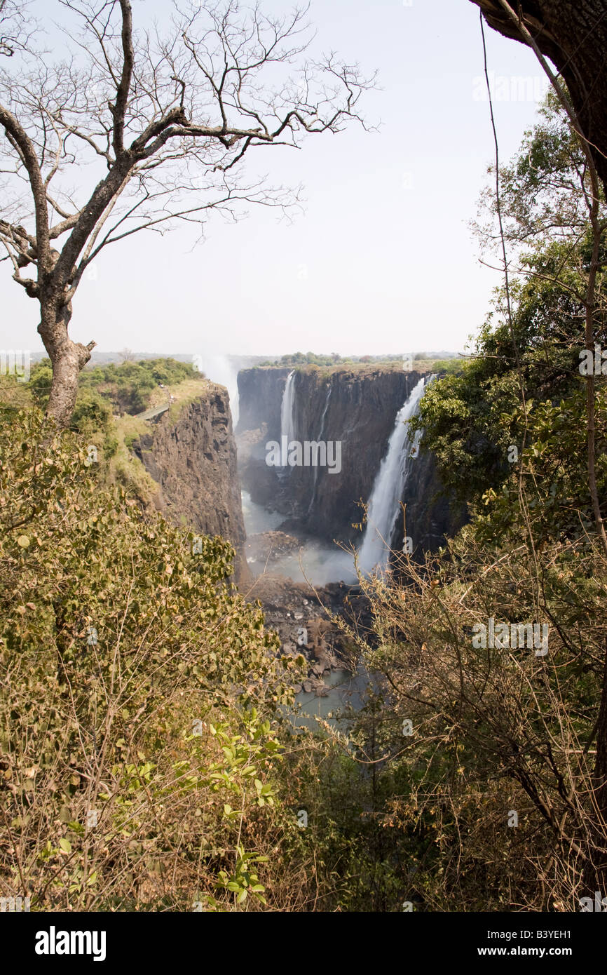 Victoria falls cataratta Orientale, Livingstone, Zambia Africa Foto Stock
