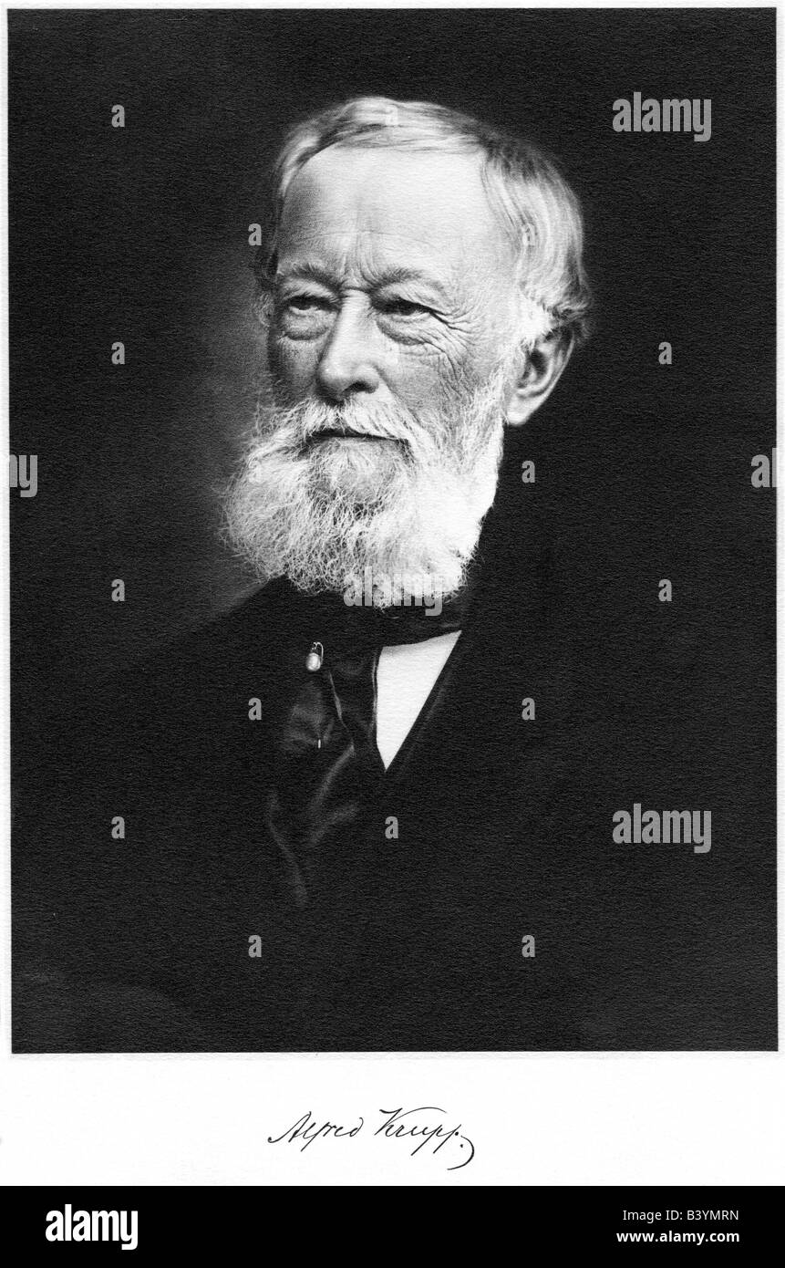 Krupp, Alfred, 11.4.1812 - 14 7.1887, industriale tedesco, ritratto, Germania, circa 1885, 19th secolo, firma, , Foto Stock