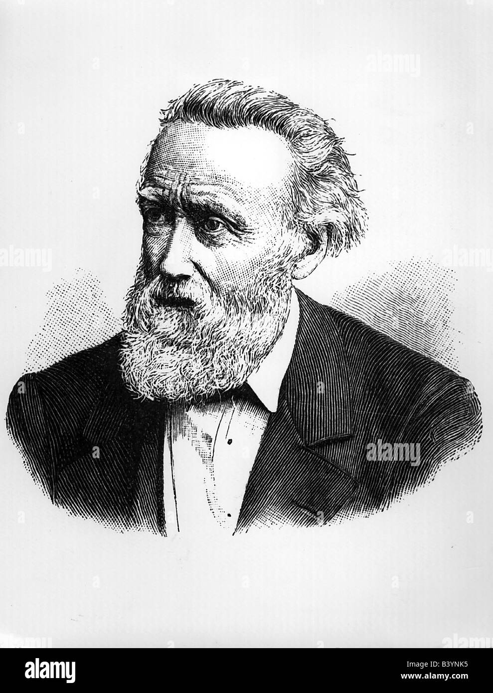 Storm, Theodor, 14.9.1817 - 4.7.1888, autore/scrittore tedesco, ritratto, incisione, circa 1885, Foto Stock