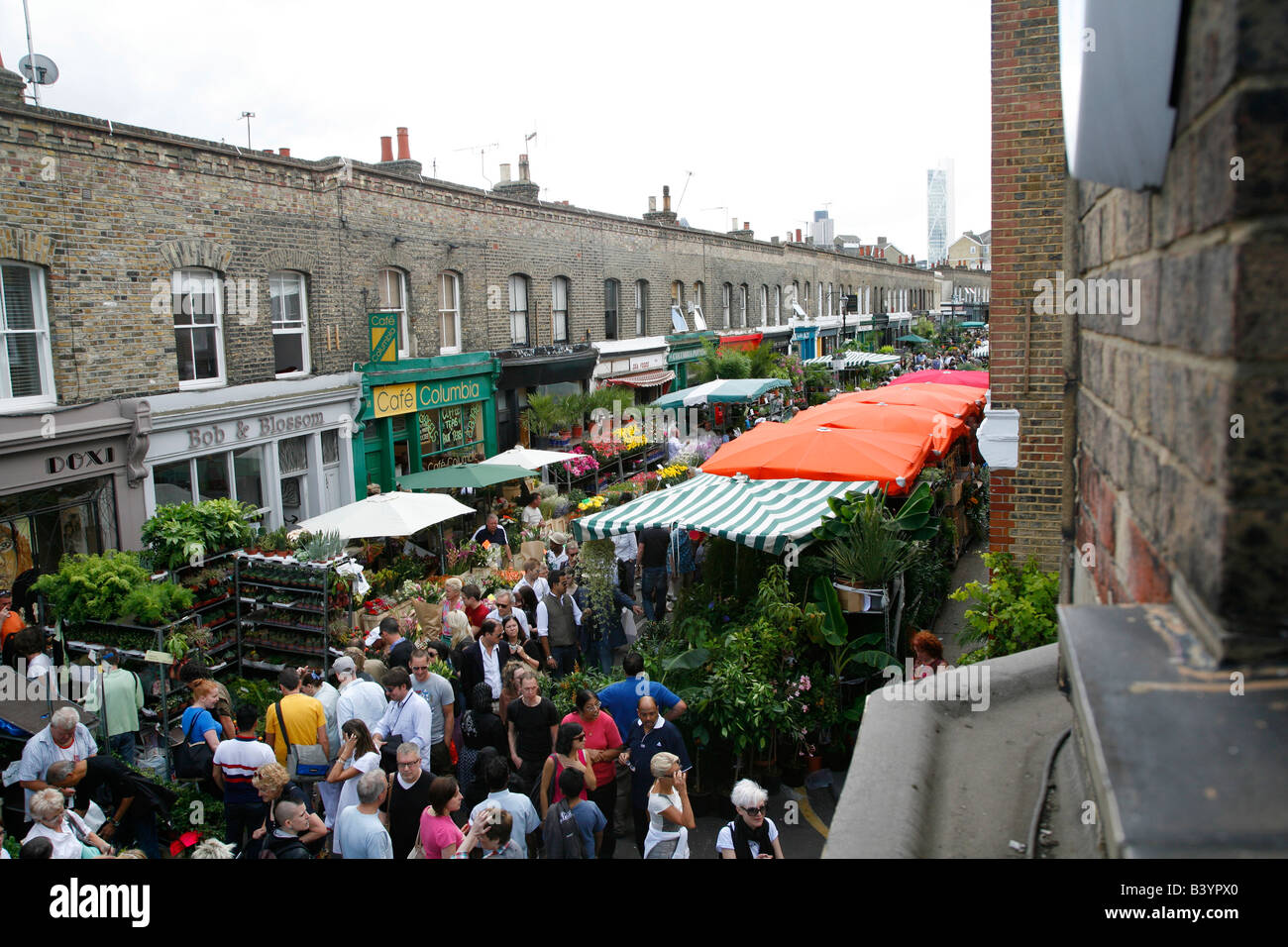 Columbia Road Flower Market, Bethnal Green, Londra Foto Stock