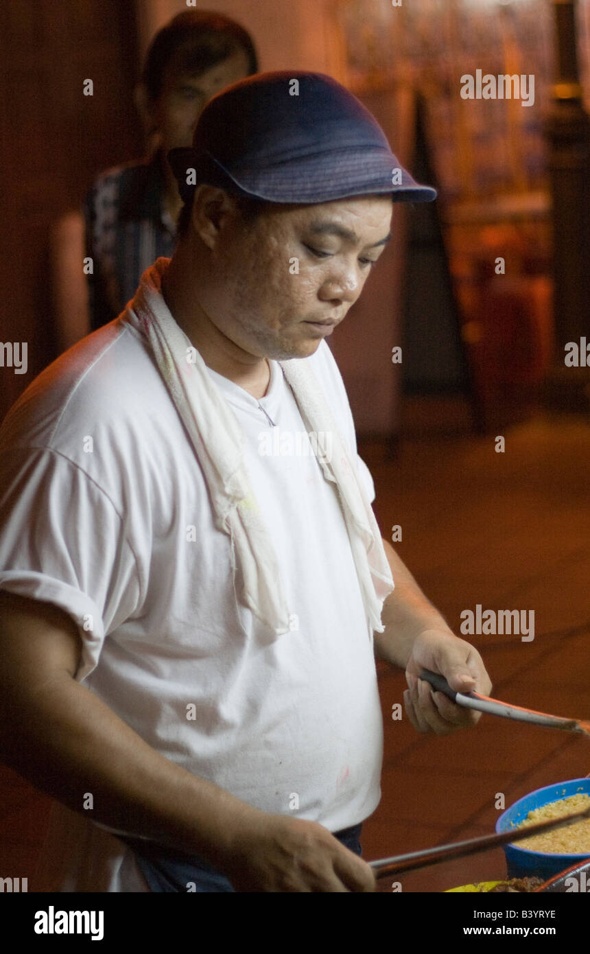 Cibo hawker, Jonker Street, Melaka, Malaysia Foto Stock