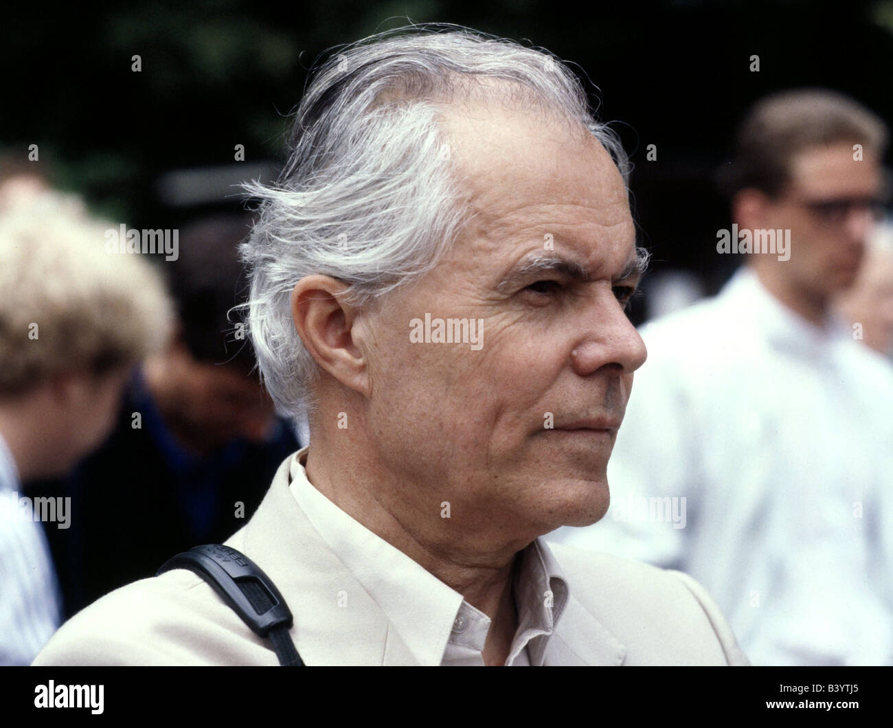 Mössbauer, Rudolf L., * 3.1.1929, scienziato tedesco (fisico), ritratto, sulla conferenza del Premio Nobel, Lindau, 1988, Foto Stock