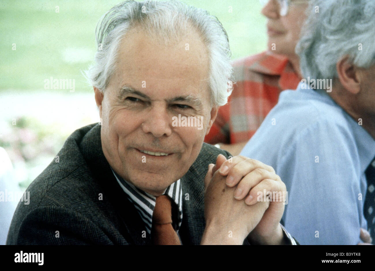 Mössbauer, Rudolf L., * 3.1.1929, scienziato tedesco (fisico), ritratto, sulla conferenza del Premio Nobel, Lindau, 1988, Foto Stock