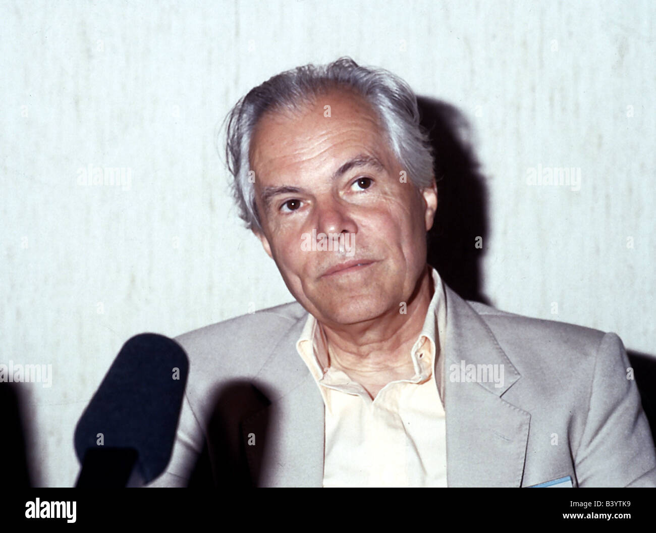 Mössbauer, Rudolf L., * 3.1.1929, scienziato tedesco (fisico), ritratto, sulla conferenza del Premio Nobel, Lindau, 1988, Foto Stock
