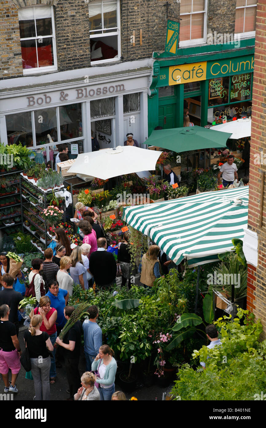 Columbia Road Flower Market, Bethnal Green, Londra Foto Stock