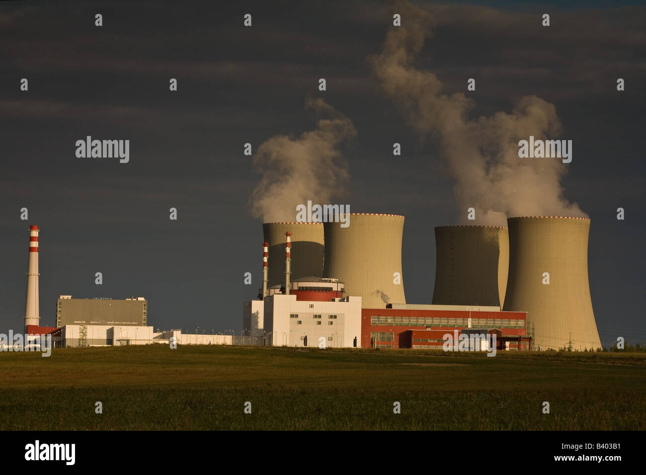 Centrale nucleare di Temelin Foto Stock