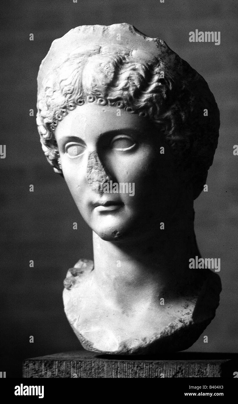 Agripina Il Giovane (Julia Agrippina), 6.11.15 - 59 d.C., imperatrice romana, madre di Nerone, ritratto, busto, marmo, Glyptothek Monaco, , Foto Stock