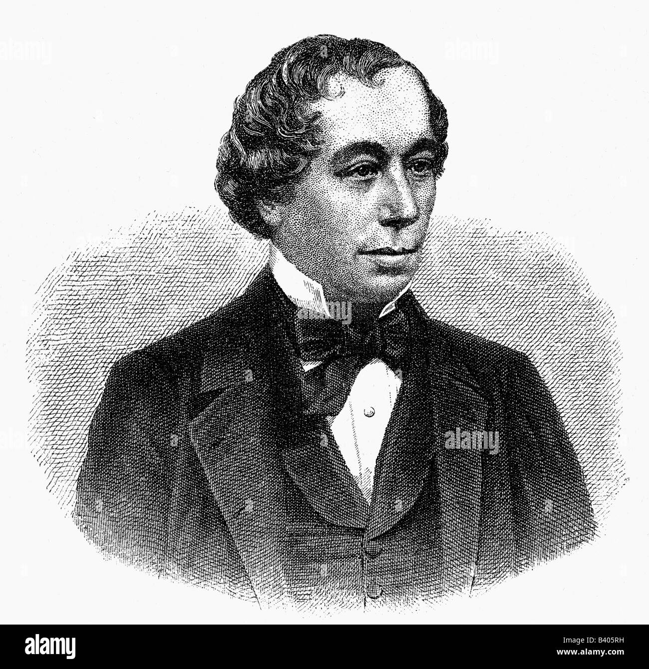 Disraeli, conte di Beniamino di Beaconsfield, 21.12.1804 - 19.4.1881, politico britannico, primo ministro 1868 e 1874 - 1880, ritratto, incisione in legno, dopo incisione contemporanea, Foto Stock