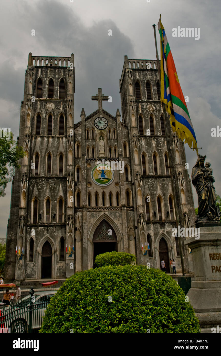 San Giuseppe Cattedrale (Nha Tho Lon) ad Hanoi, Vietnam Foto Stock