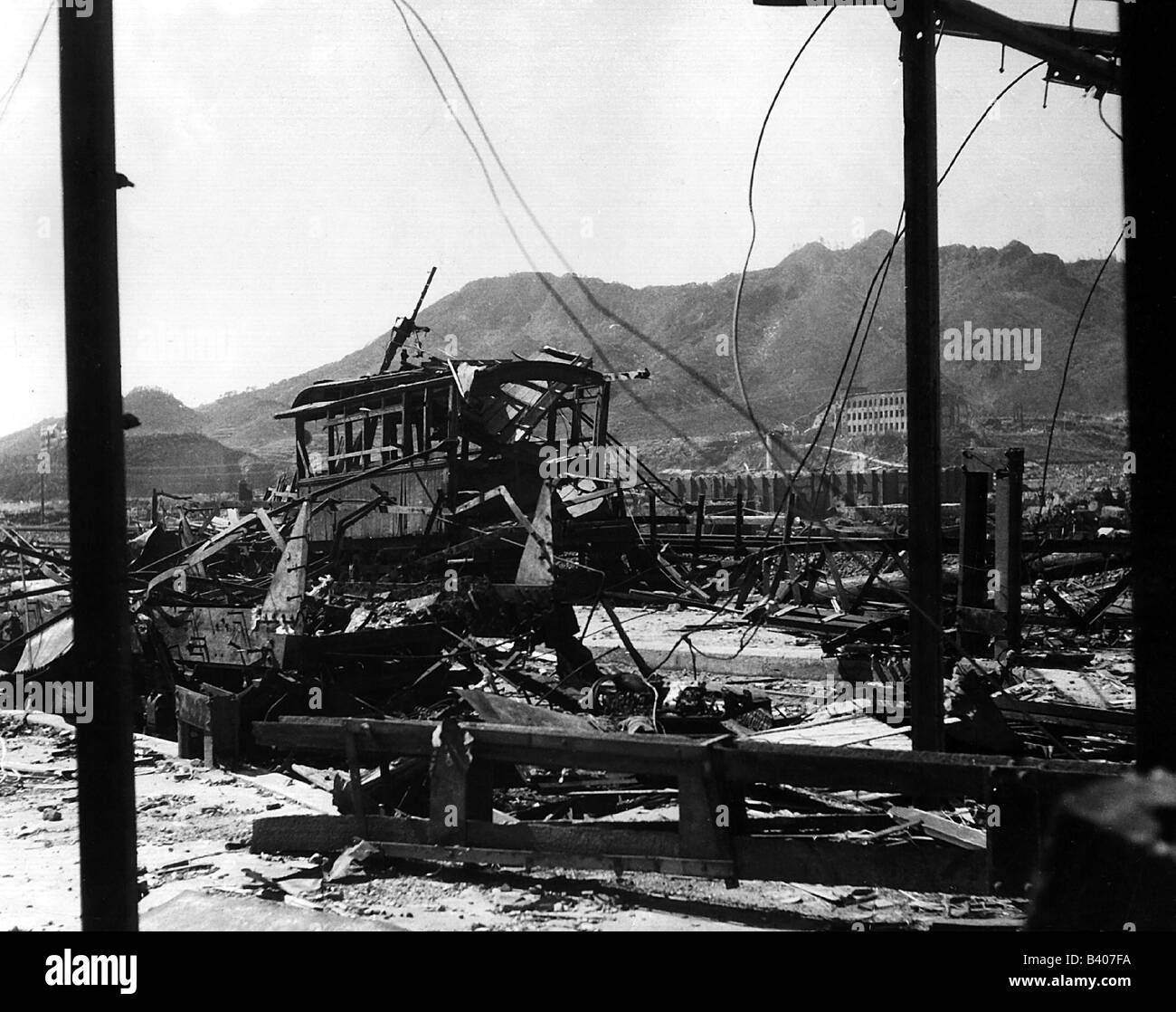 Eventi, Seconda guerra mondiale / seconda guerra mondiale, Giappone, bombardamento atomico di Nagasaki, 9.8.1945, Foto Stock