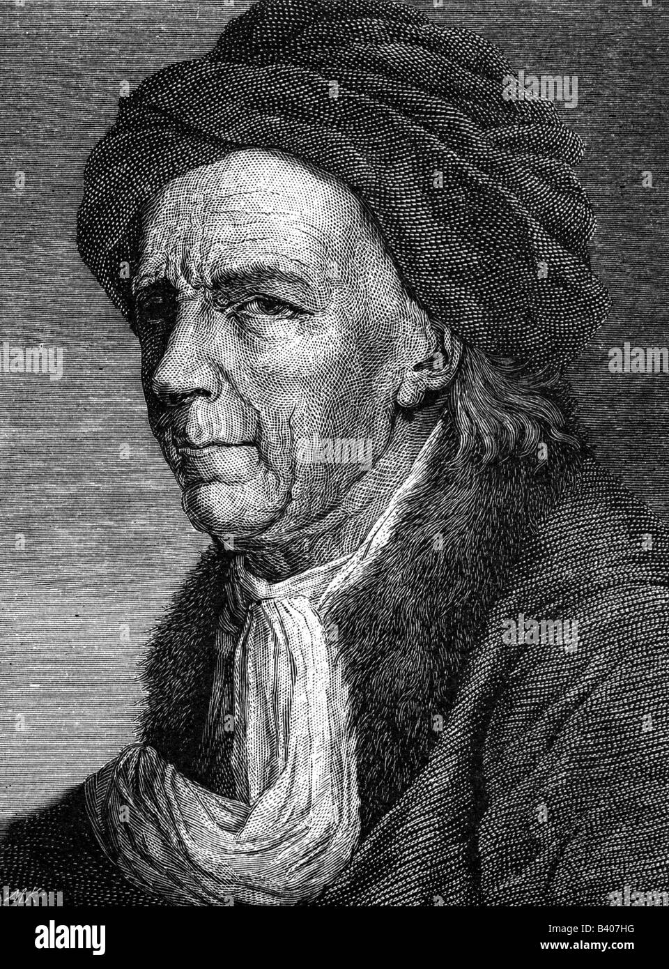 Euler Leonhard, 15.4.1707 - 7.9.1783, Swiss matematico e fisico, ritratto, incisione dopo la verniciatura di J. Darbes, 1778, scienziato, professore, XVIII secolo , artista del diritto d'autore non deve essere cancellata Foto Stock