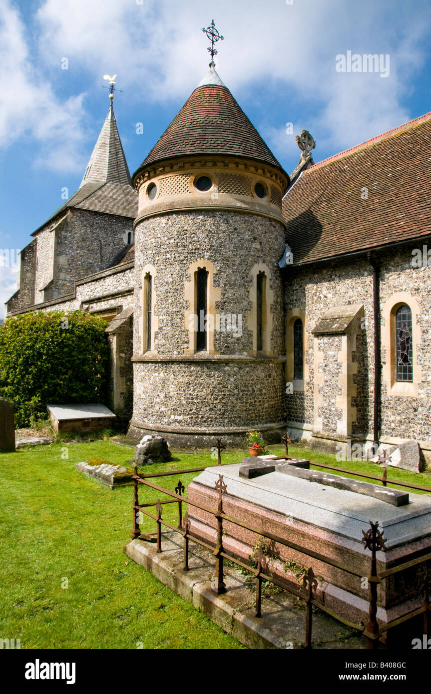 St Michael Church, Mickleham, Surrey, Regno Unito Foto Stock