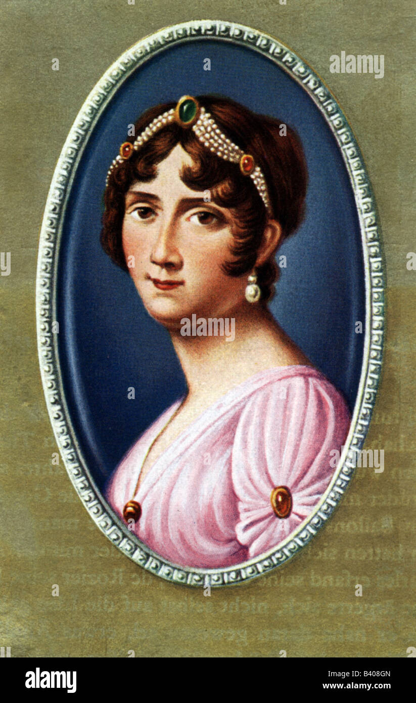 Beauharnis, Josephine de, 23.6.1763 - 29.5.1814, imperatrice di Francia, moglie di Napoleone I., ritratto, stampa colorata dopo la miniatura contemporanea, Foto Stock