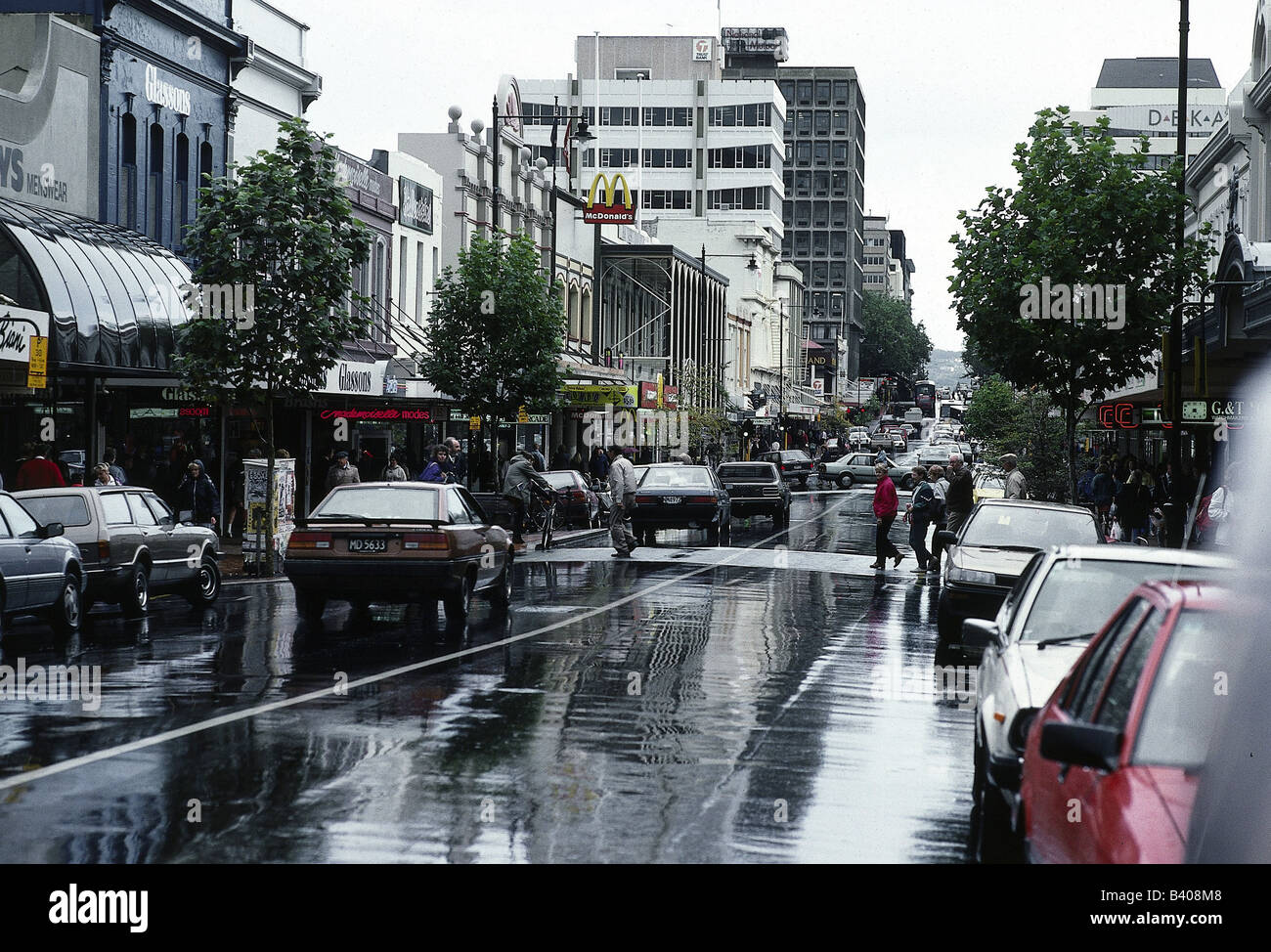 Geografia / viaggio, Nuova Zelanda, Isola del Sud, Dunedin, George Street, metropoli scozzese della Nuova Zelanda, , Foto Stock
