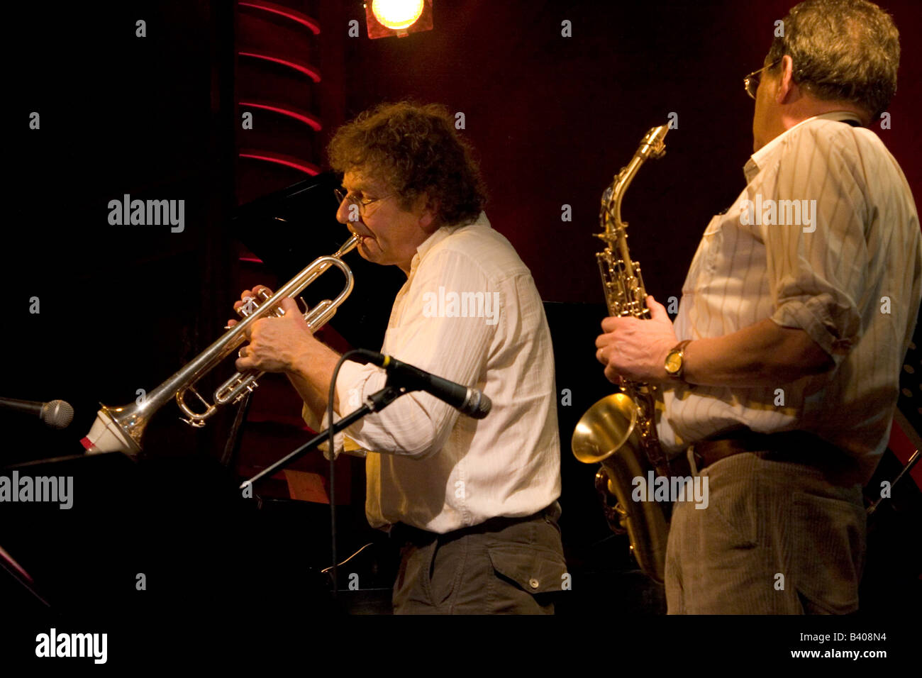 Musica jazz dal vivo venue 'Musica Village' 50 rue des Pierres, inferiore della città di Bruxelles Belgio Foto Stock