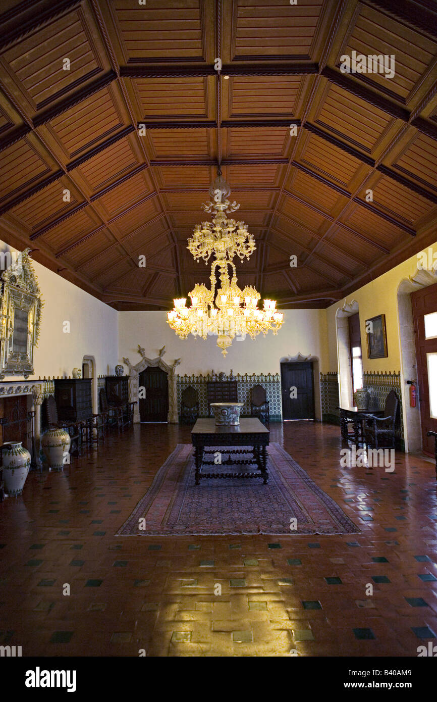 Camera in Palácio da Pena o Castelo da Pena di Sintra, Portogallo Foto Stock