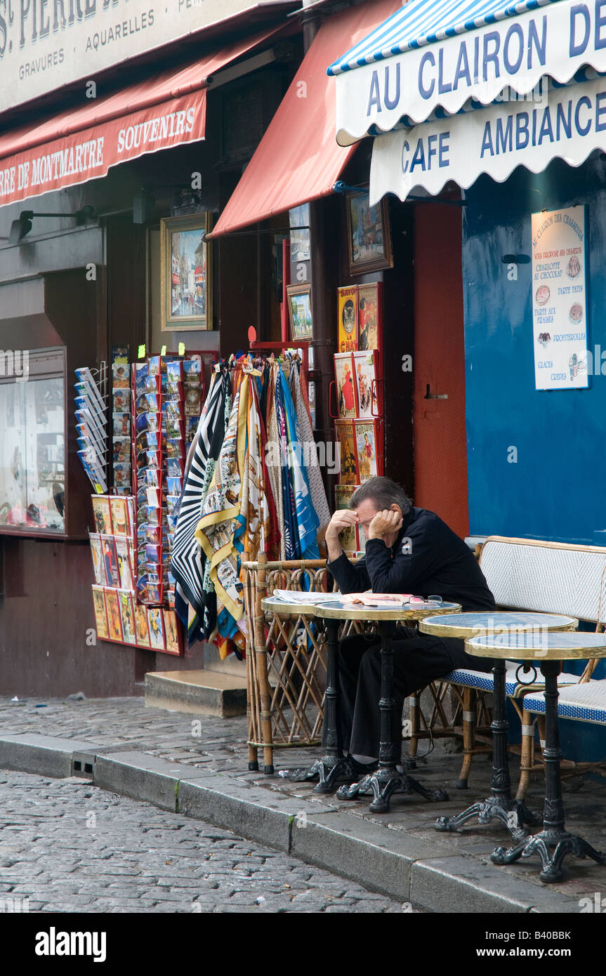 Paesaggio urbano del quartiere di Montmartre a Parigi Foto Stock