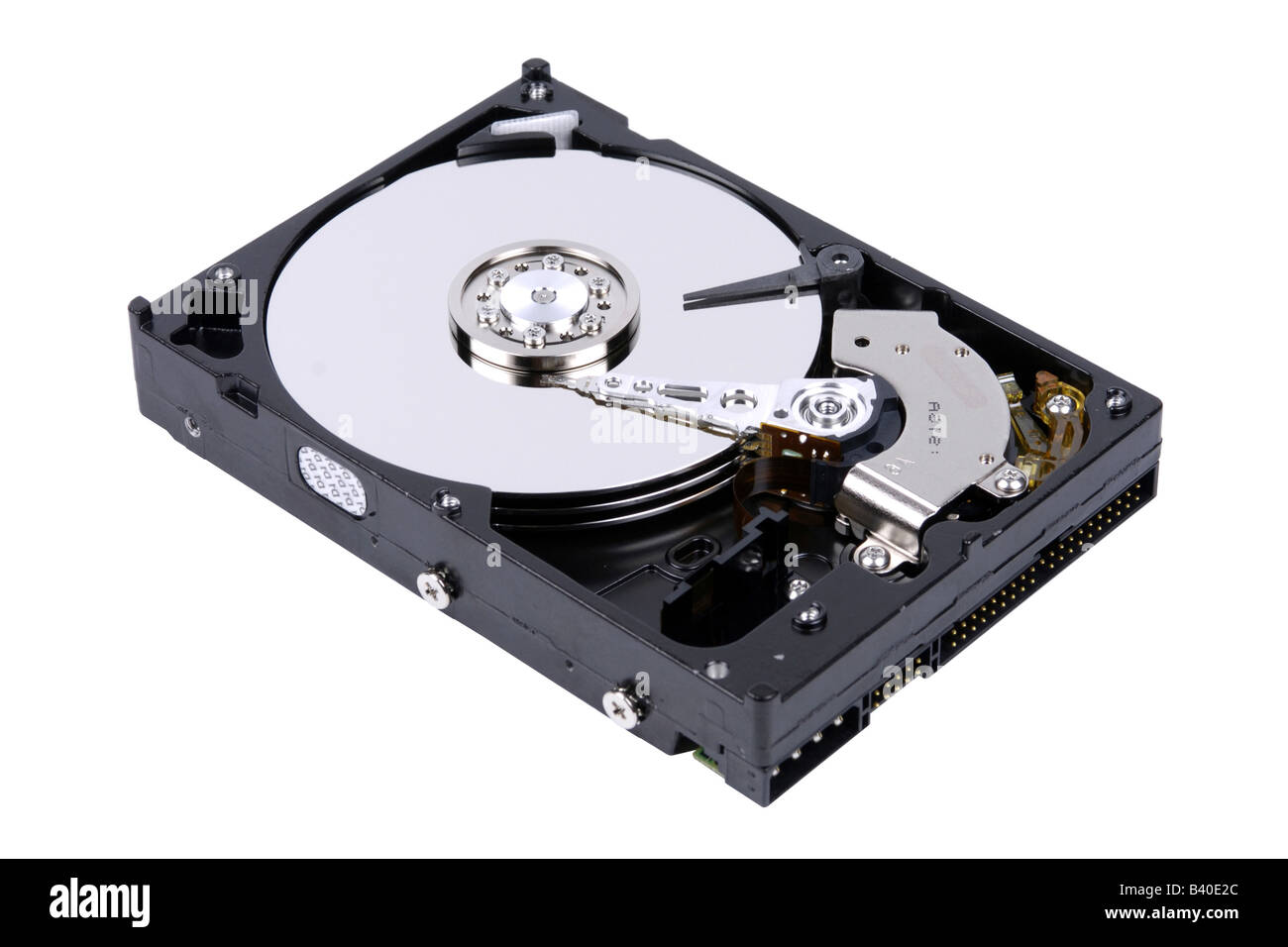 Unità disco rigido del computer nel suo involucro metallico Foto Stock