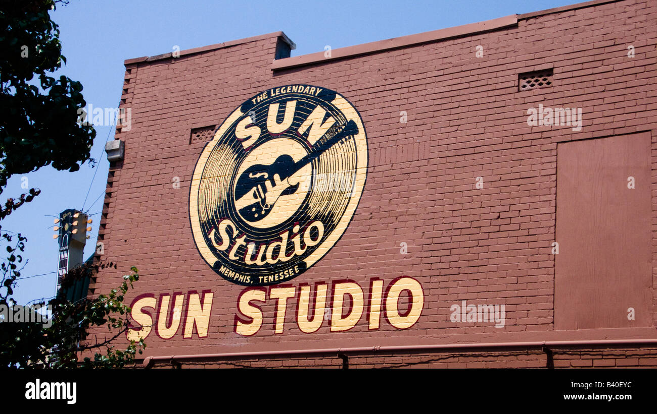 Sun Studio logo Memphis Tennessee Foto Stock