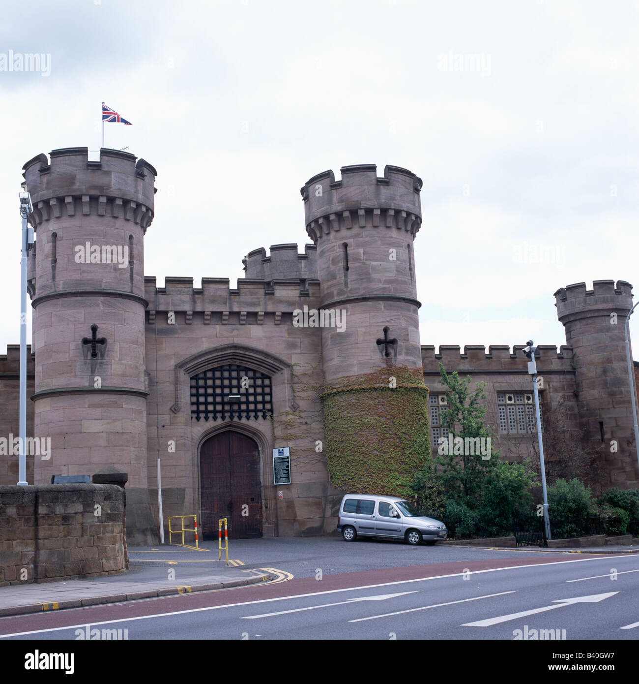 HMP Leicester. Un elencato Grade two carcere vittoriano su Welford Road in Leicester City Foto Stock