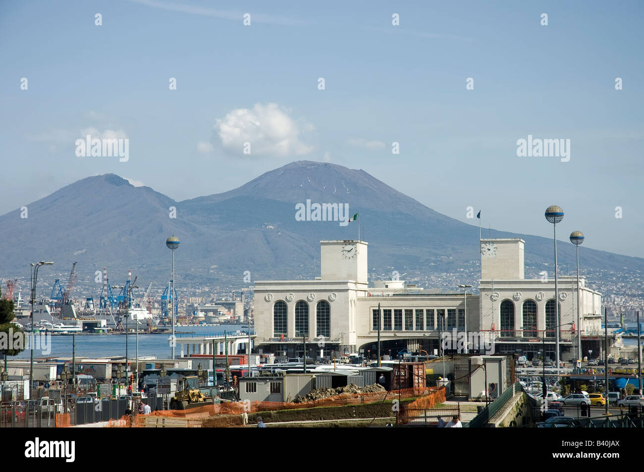Porto di Napoli Campania meditterranea, Italia Foto Stock