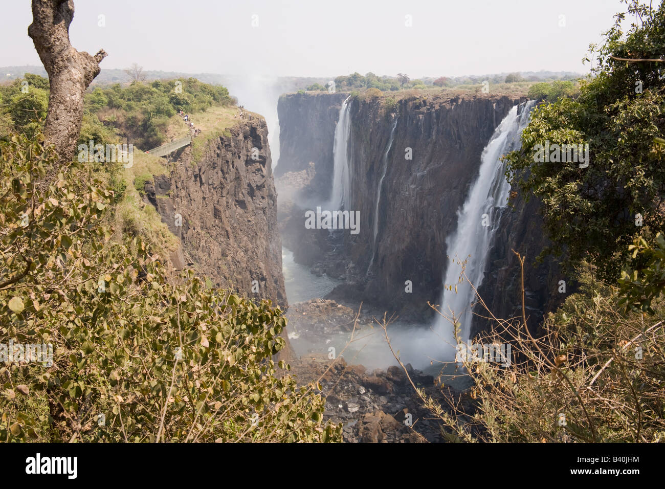 Victoria falls cataratta Orientale, Livingstone, Zambia Africa Foto Stock