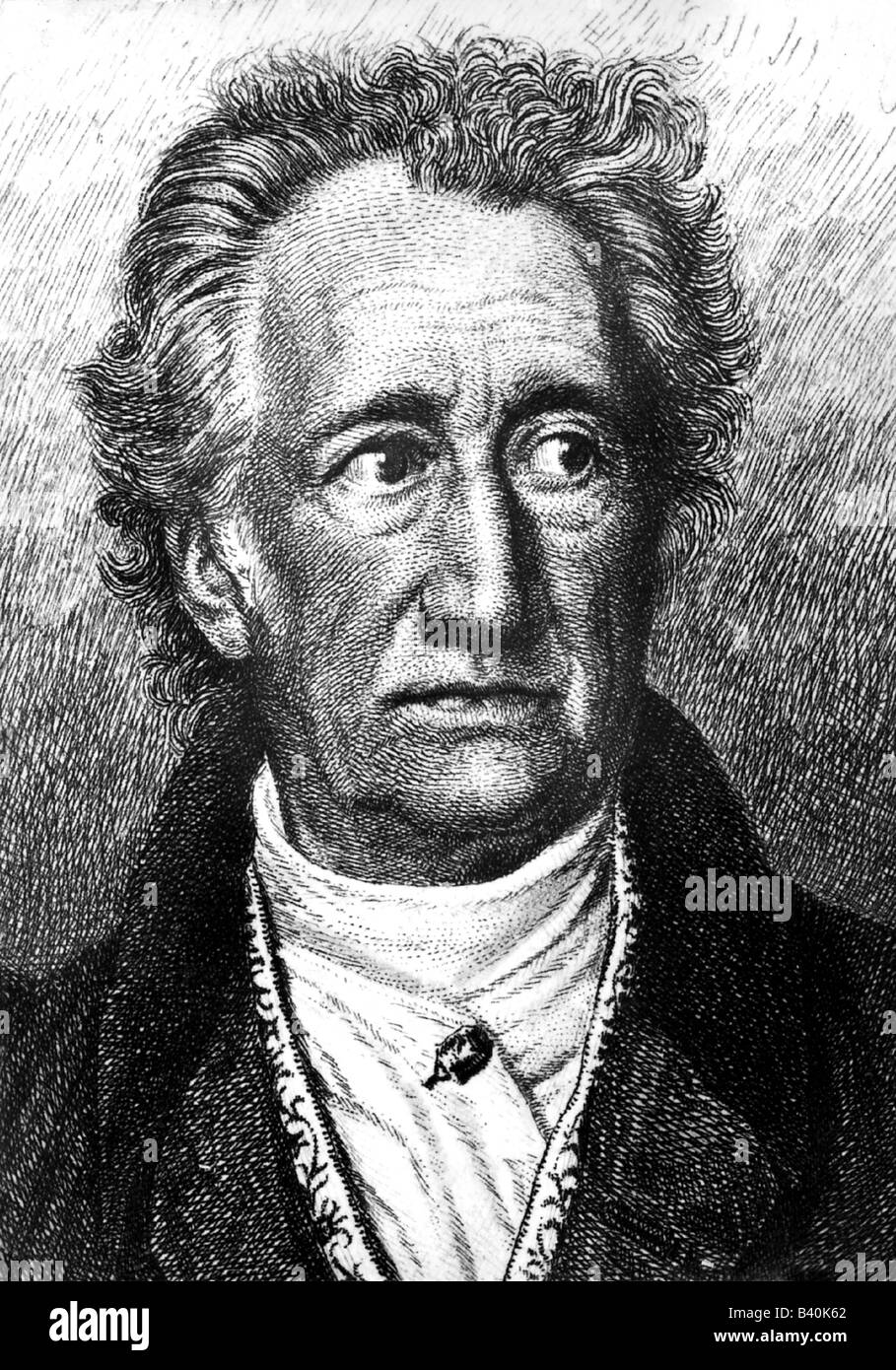 Goethe, Johann Wolfgang von, 28.8.1749 - 22.3.1832, autore/scrittore tedesco, ritratto, incisione, 19th secolo , Foto Stock