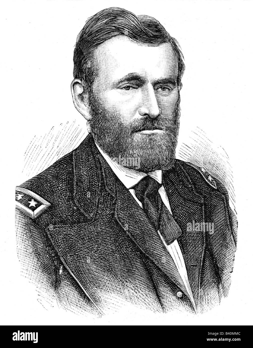 Grant, Ulysses S., 27.4.1822 - 23.7.1885, generale e politico americano, ritratto, incisione in legno, circa 1864, Foto Stock