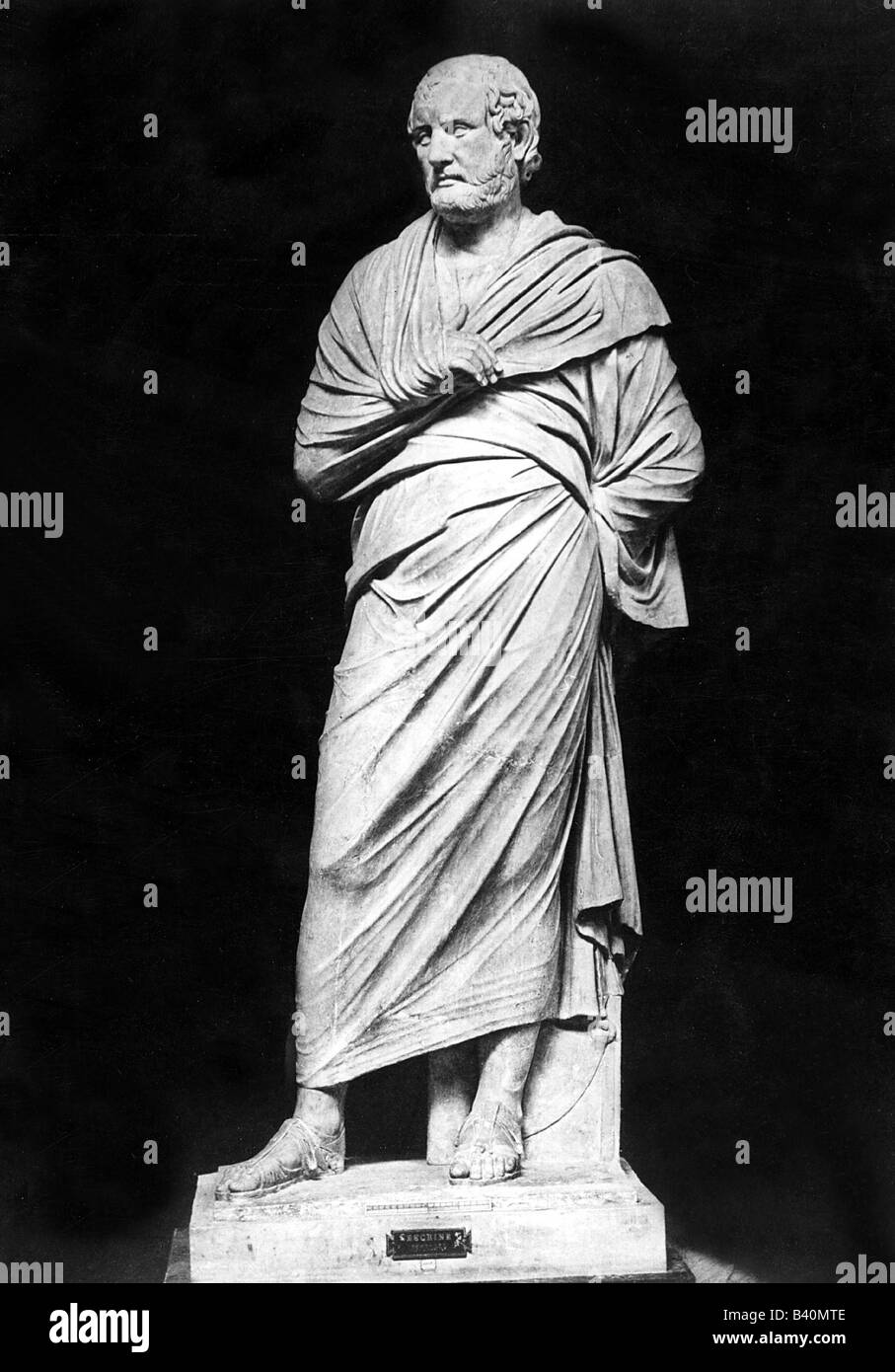 Archimedes, circa 285 - 212 a.C., scienziato greco (matematico e fisico), a tutta lunghezza, statua del Museo Nazionale di Napoli, , Foto Stock