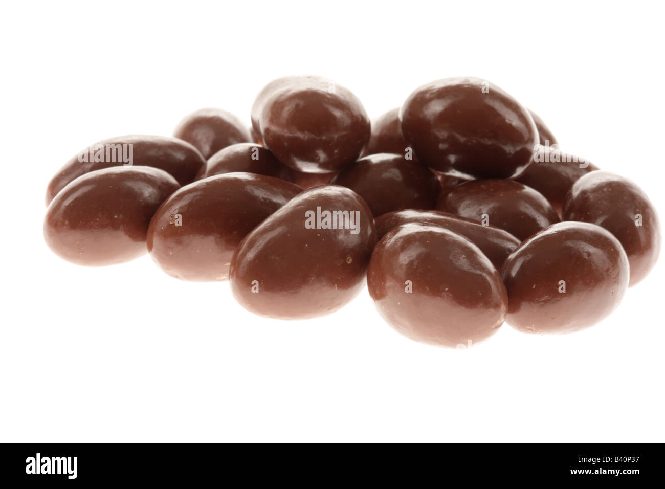 Ricoperta di cioccolato noci del Brasile Foto Stock