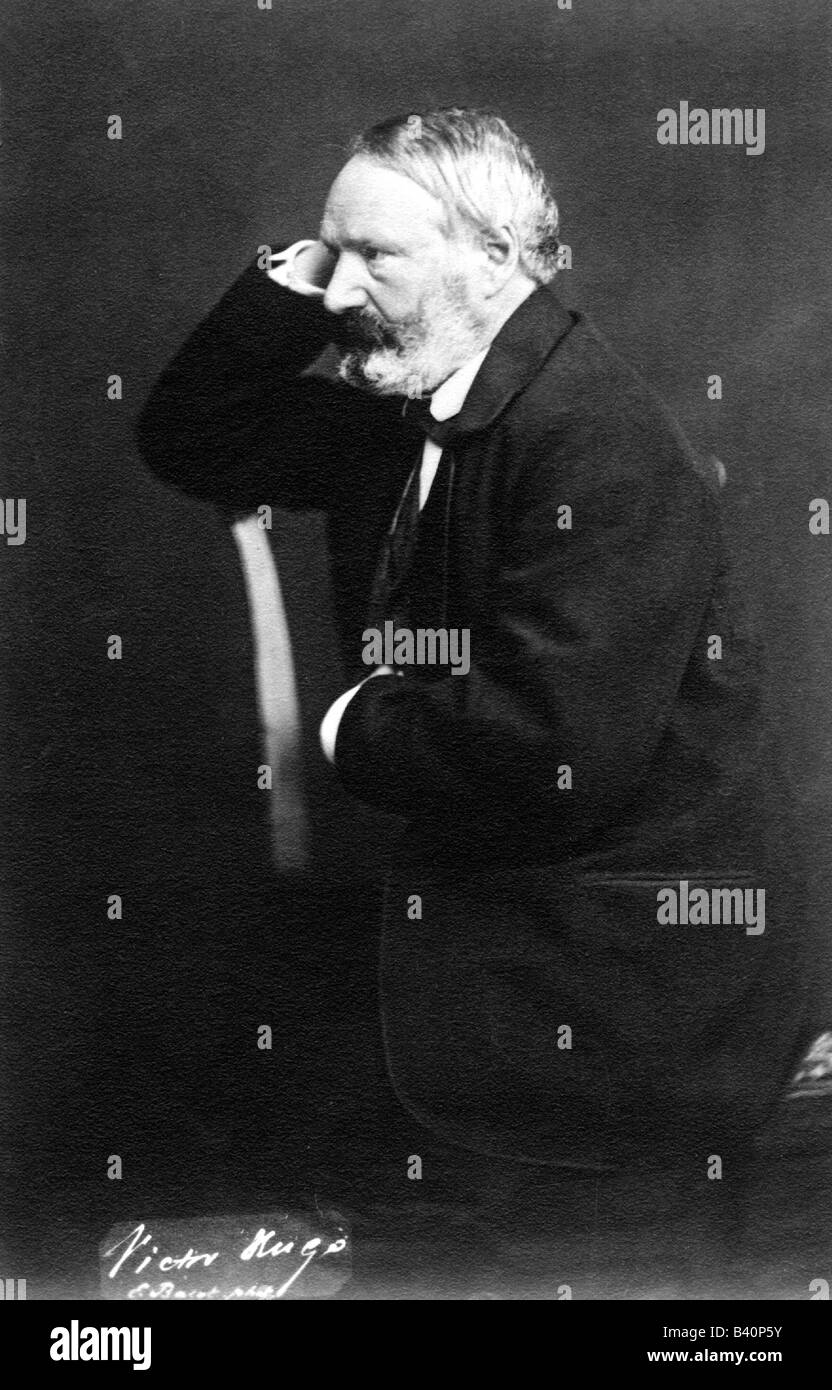 Hugo, Victor Marie, 26.2.1802 - 22.5.1885, autore/scrittore francese, a metà lunghezza, profilo, circa 1870, Foto Stock