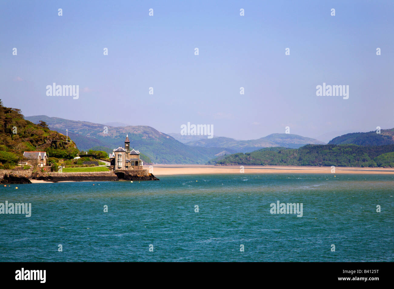 Clock Tower House Barmouth Snowdonia nel Galles Foto Stock