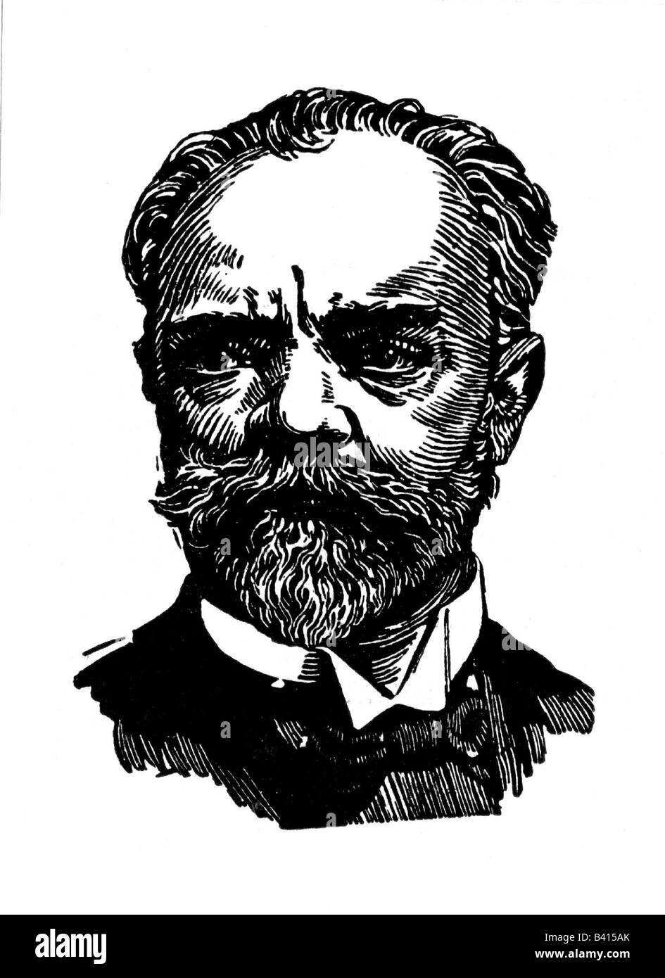 Dvorak, Antonin, 8.9.1841 - 1.5.1904, compositore ceco, ritratto, disegno d'inchiostro, Foto Stock