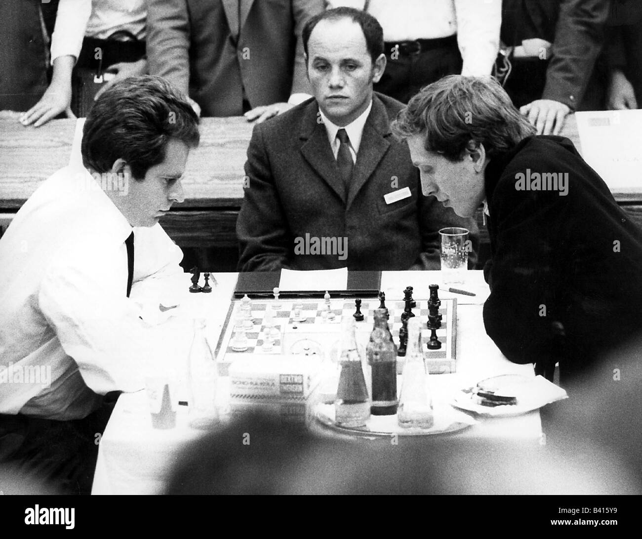 Fischer, Robert 'Bobby', 9.3.1943 - 17.1.2008, giocatore di scacchi americano, gioco con Boris Spassky, Reykjavik, 6.7.1972, , Foto Stock
