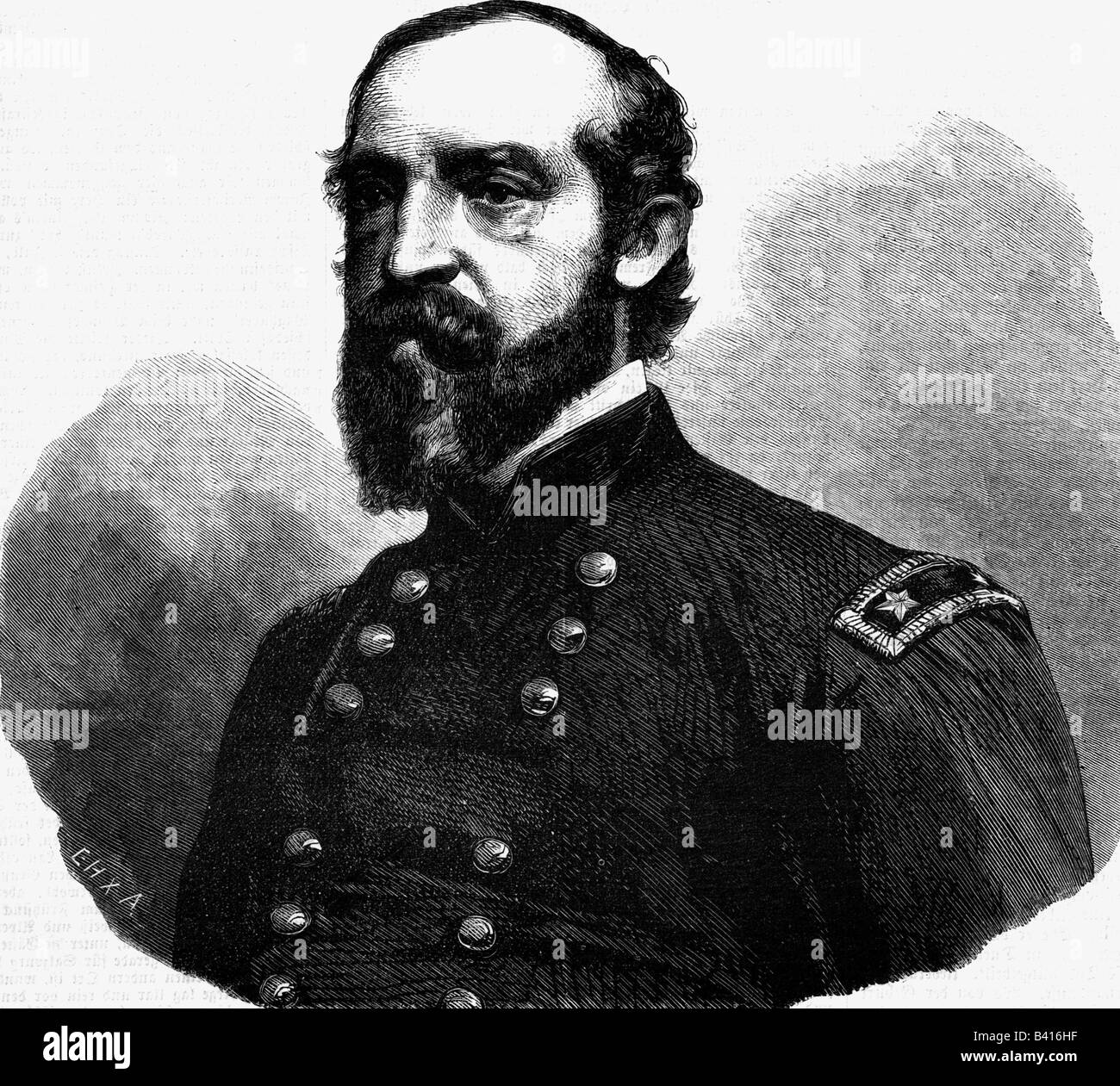 Meade, George G., 31.12.1815 - 6.11.1872, General americano, Comandante dell'esercito del Potomac, Foto Stock