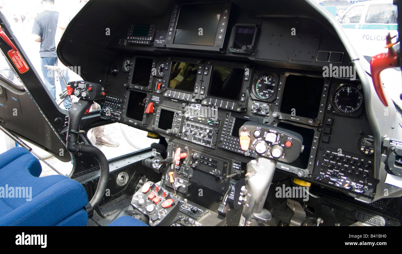 Elicottero quadro di comando Polizia Italiana Roma Italia Foto Stock