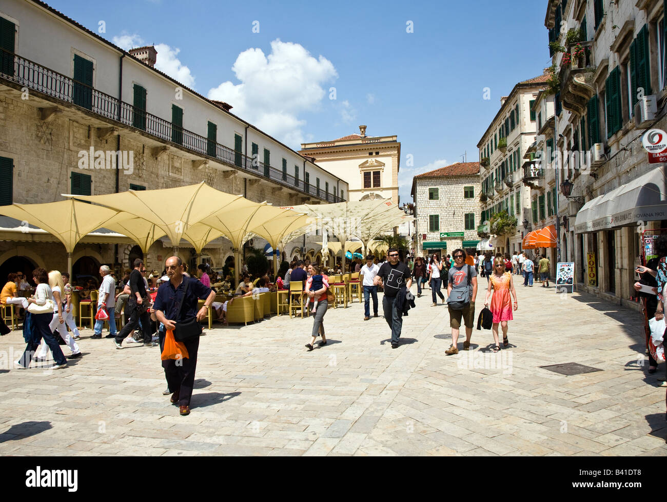 Cattaro Baia di Kotor Montenegro Europa un NESCO sito patrimonio mondiale Foto Stock