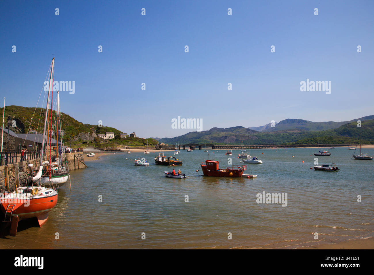 Il Quay a Blaenau Ffestiniog Snowdonia nel Galles Foto Stock