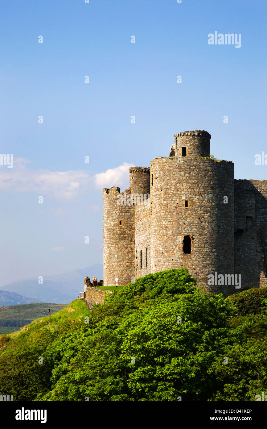 Harlech Castle Snowdonia nel Galles Foto Stock