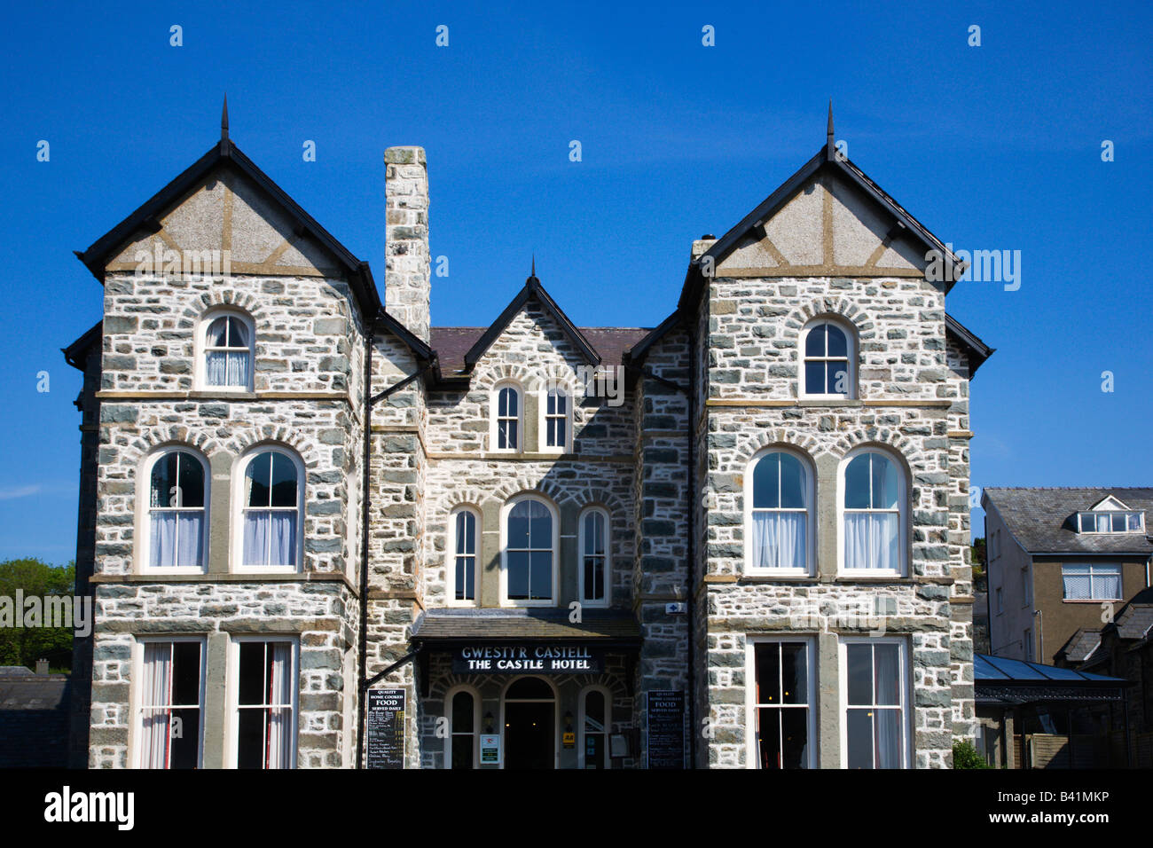 Castle Hotel a Harlech Snowdonia nel Galles Foto Stock