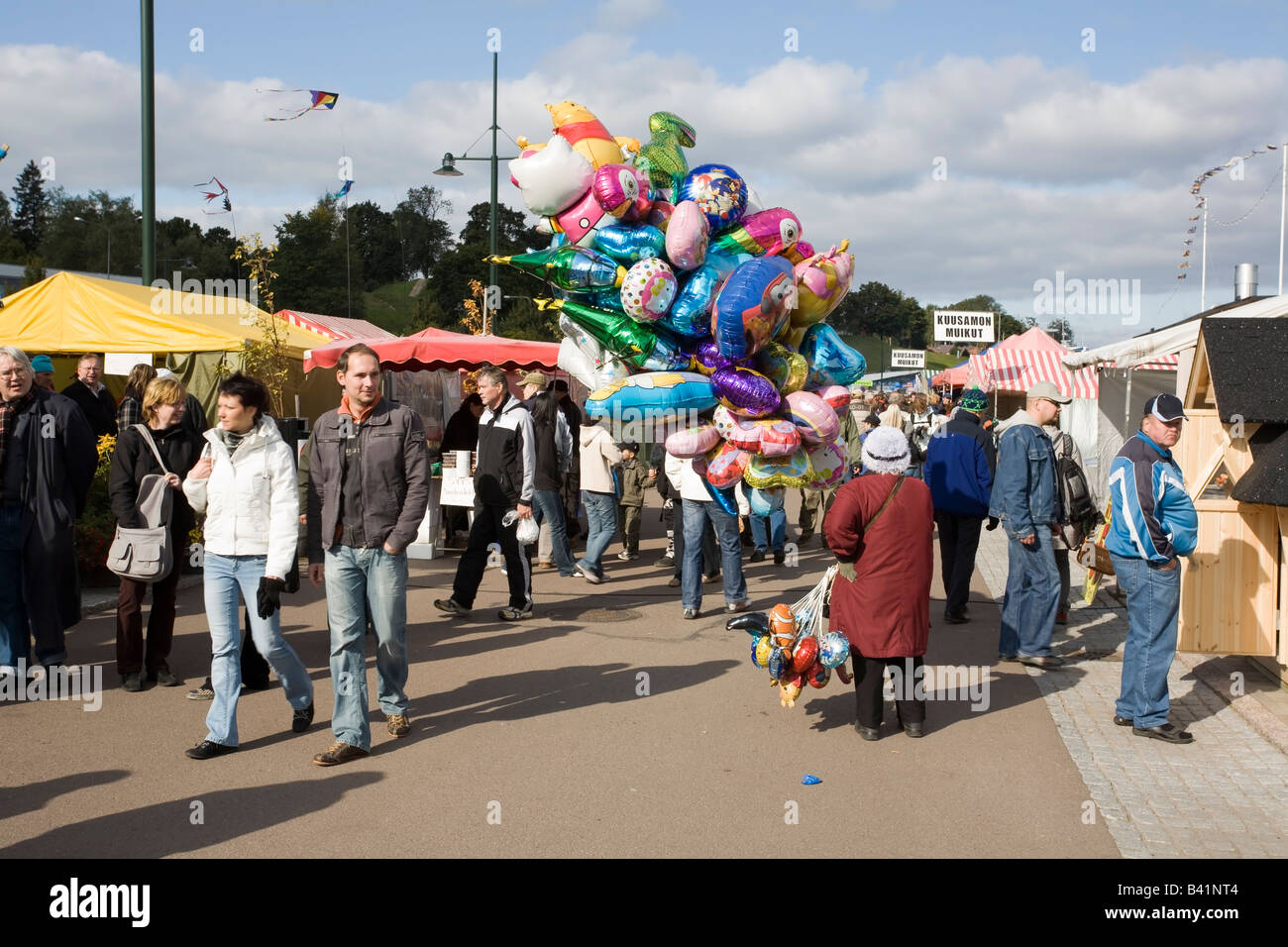Giorno di mercato a Lappeenranta FINLANDIA Foto Stock