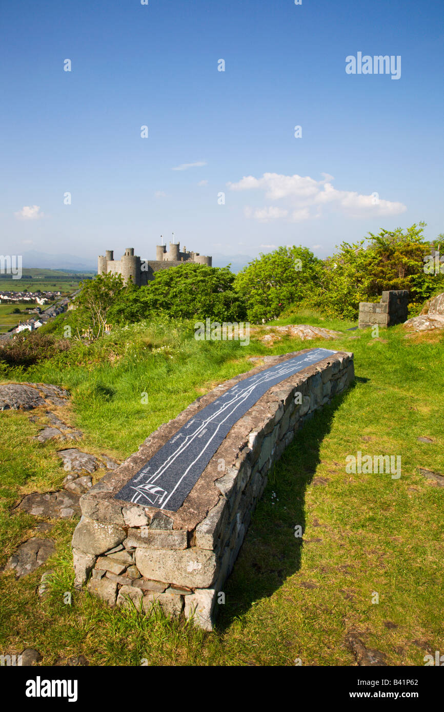 Harlech Castle Snowdonia nel Galles Foto Stock