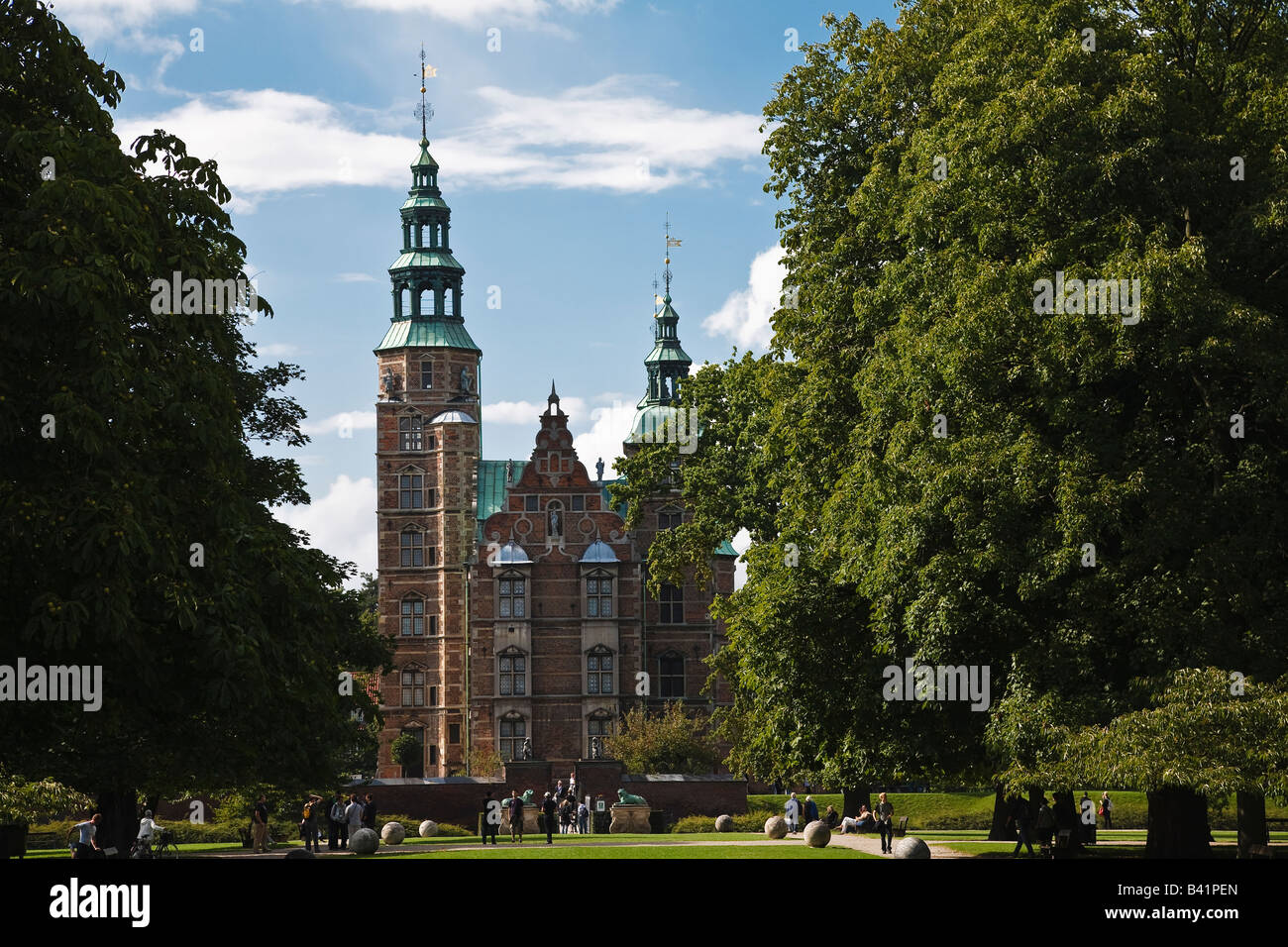 Rosenborg Slot (Tesoro Reale) nel Giardino Reale, Copenagen, Danimarca Foto Stock
