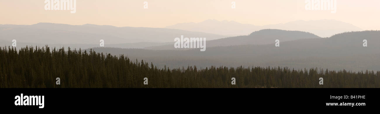 Vista panoramica delle montagne Uinta tramonto Utah Foto Stock