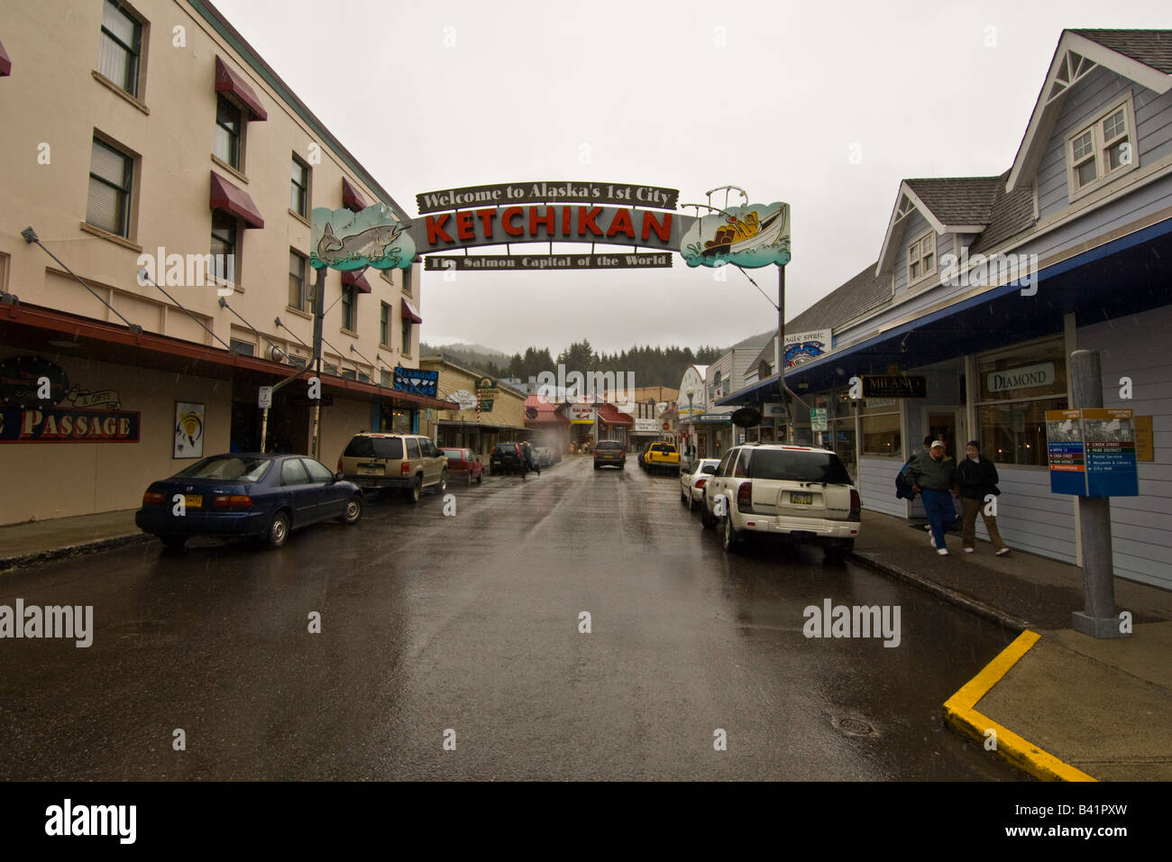 Ketchikan prima città in Alaska Foto Stock