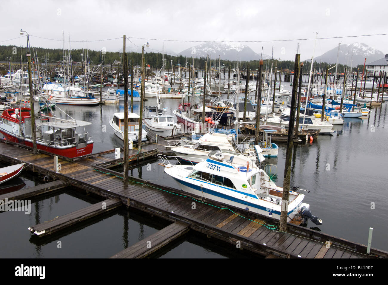 La flotta di pesca Ketchikan Foto Stock