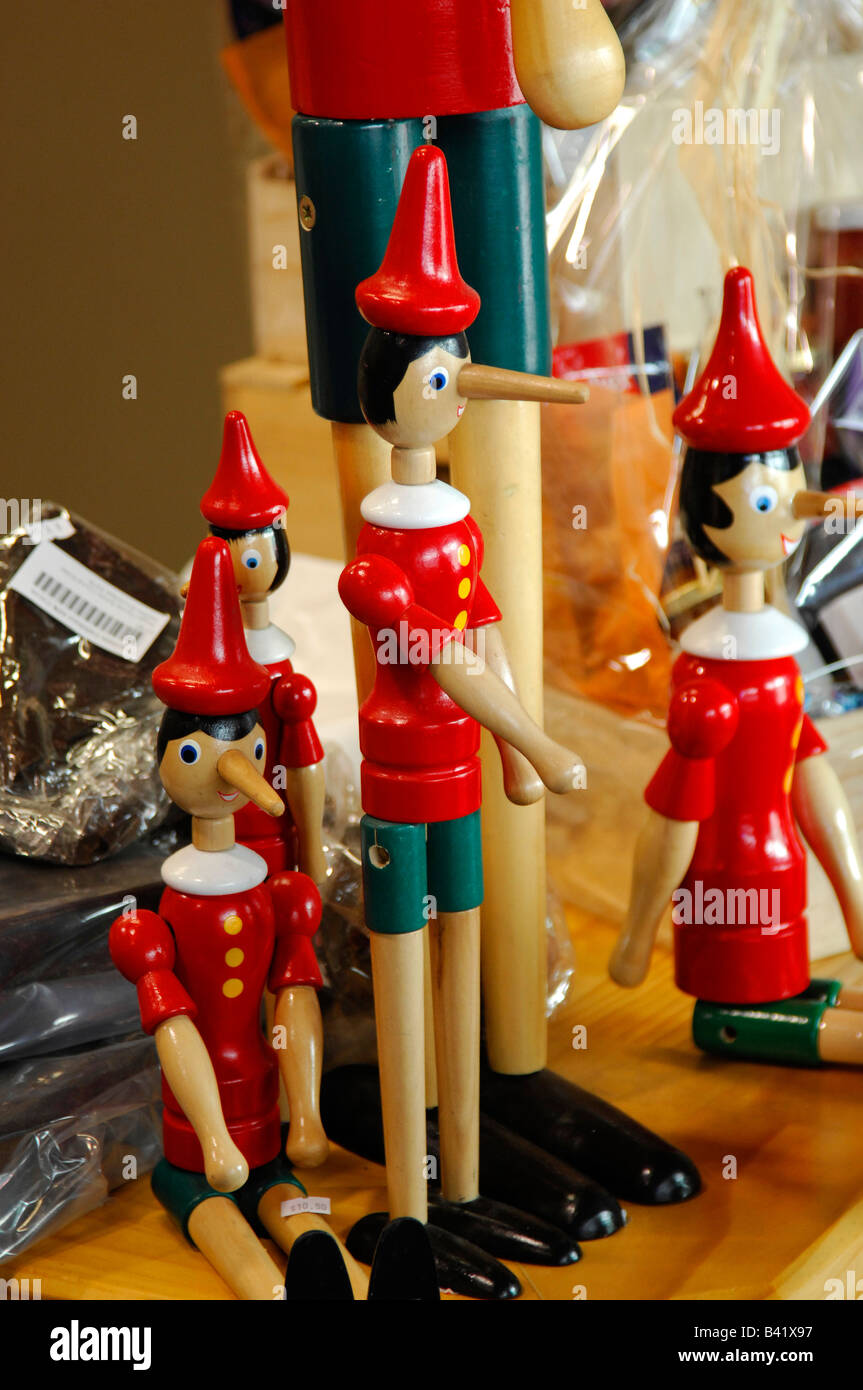 Pinocchio in legno Foto Stock