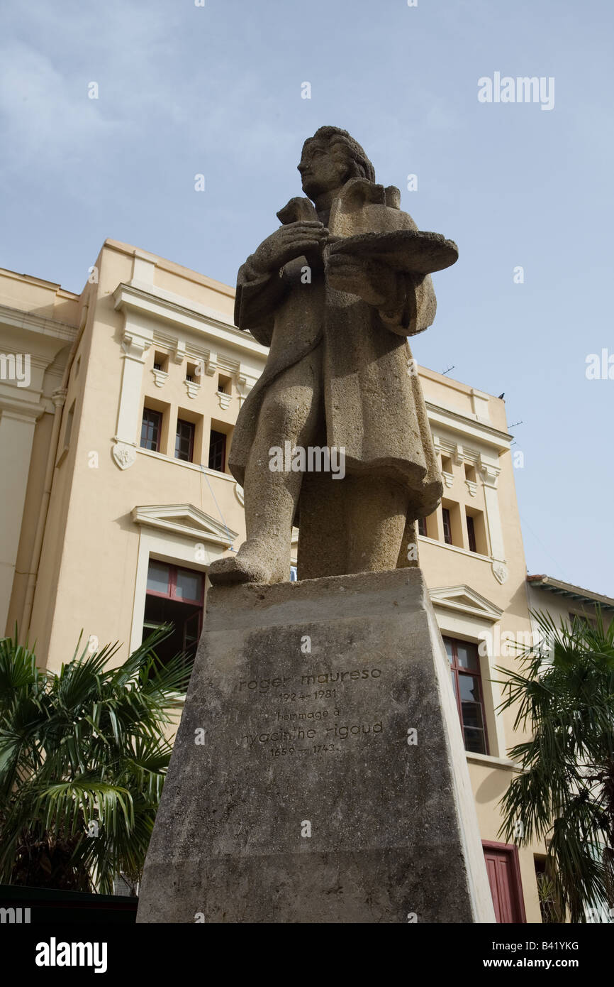 Statua che si trova nella città vecchia Perpignano Francia Foto Stock