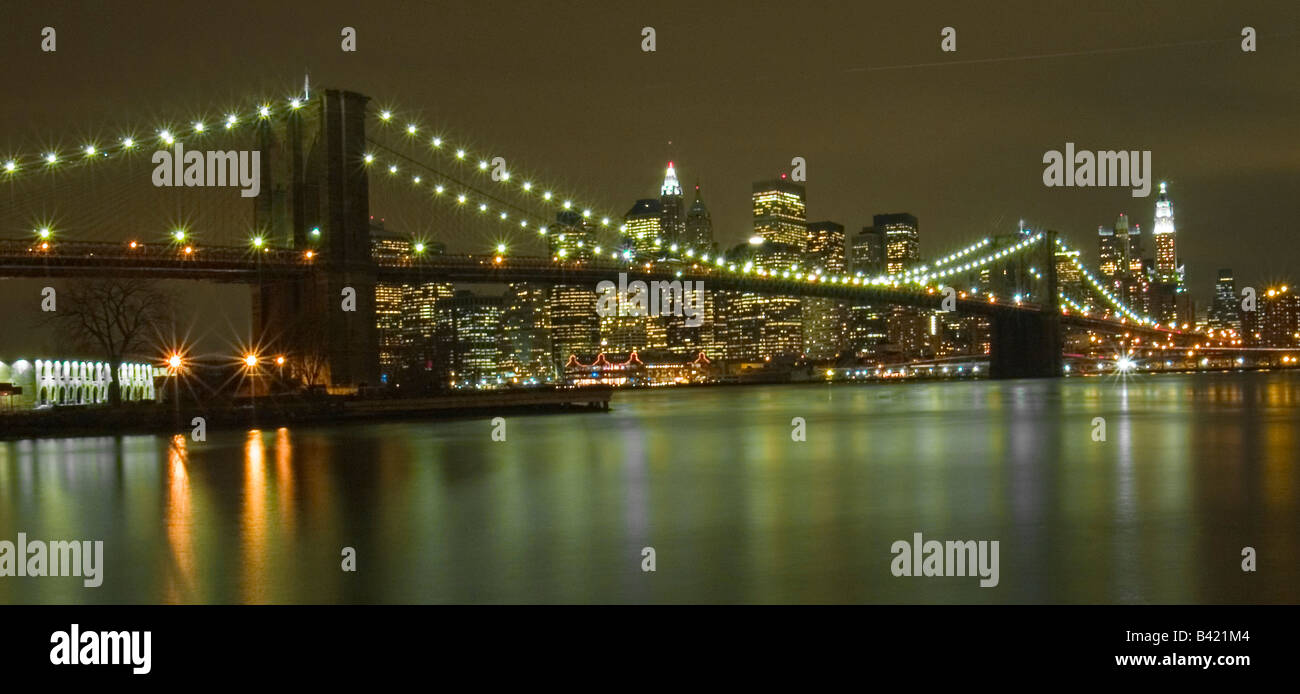 Orizzonte di New York City, Stati Uniti d'America Foto Stock