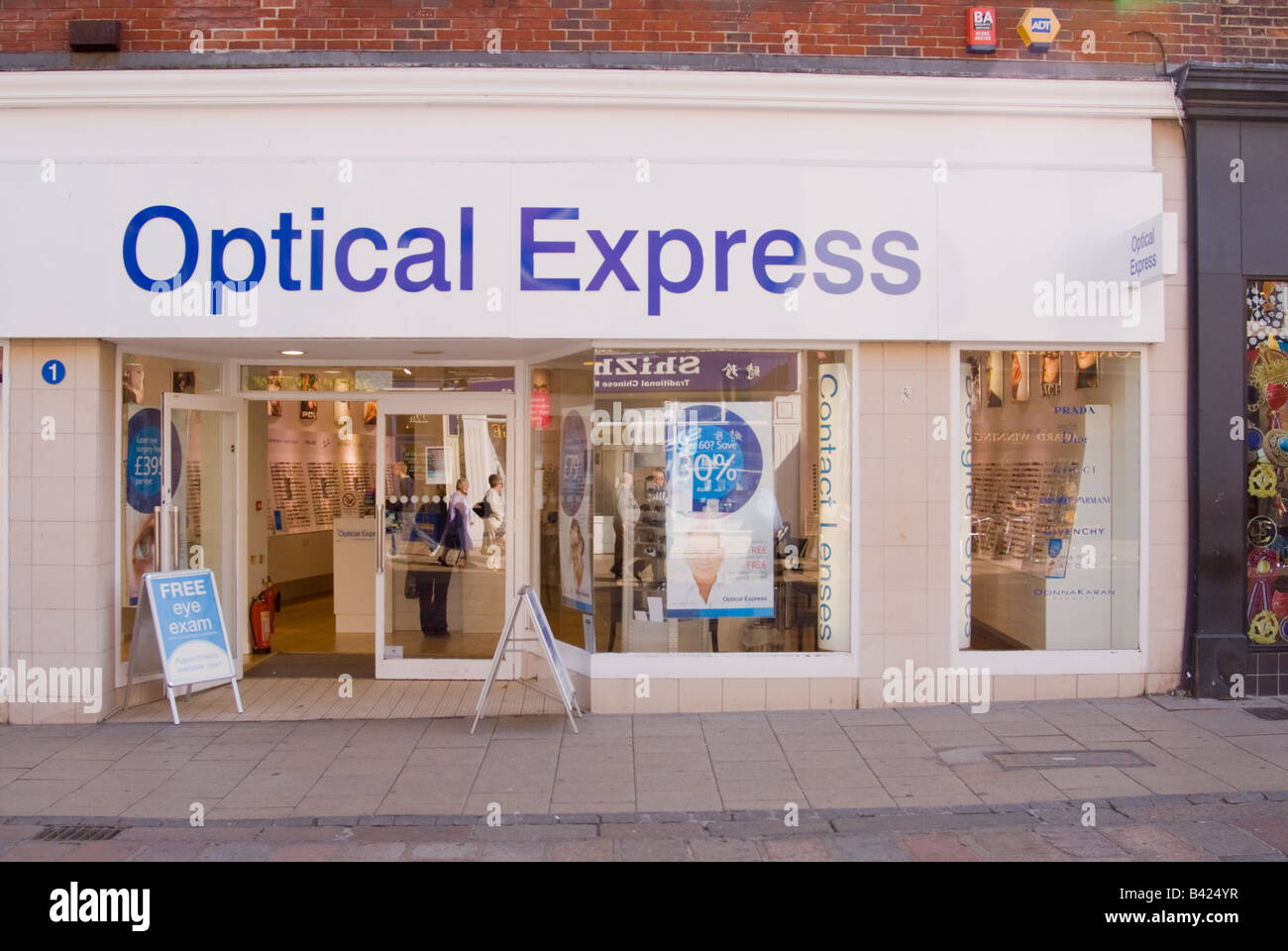 Express ottica ottici di Norwich, Norfolk, Regno Unito Foto Stock